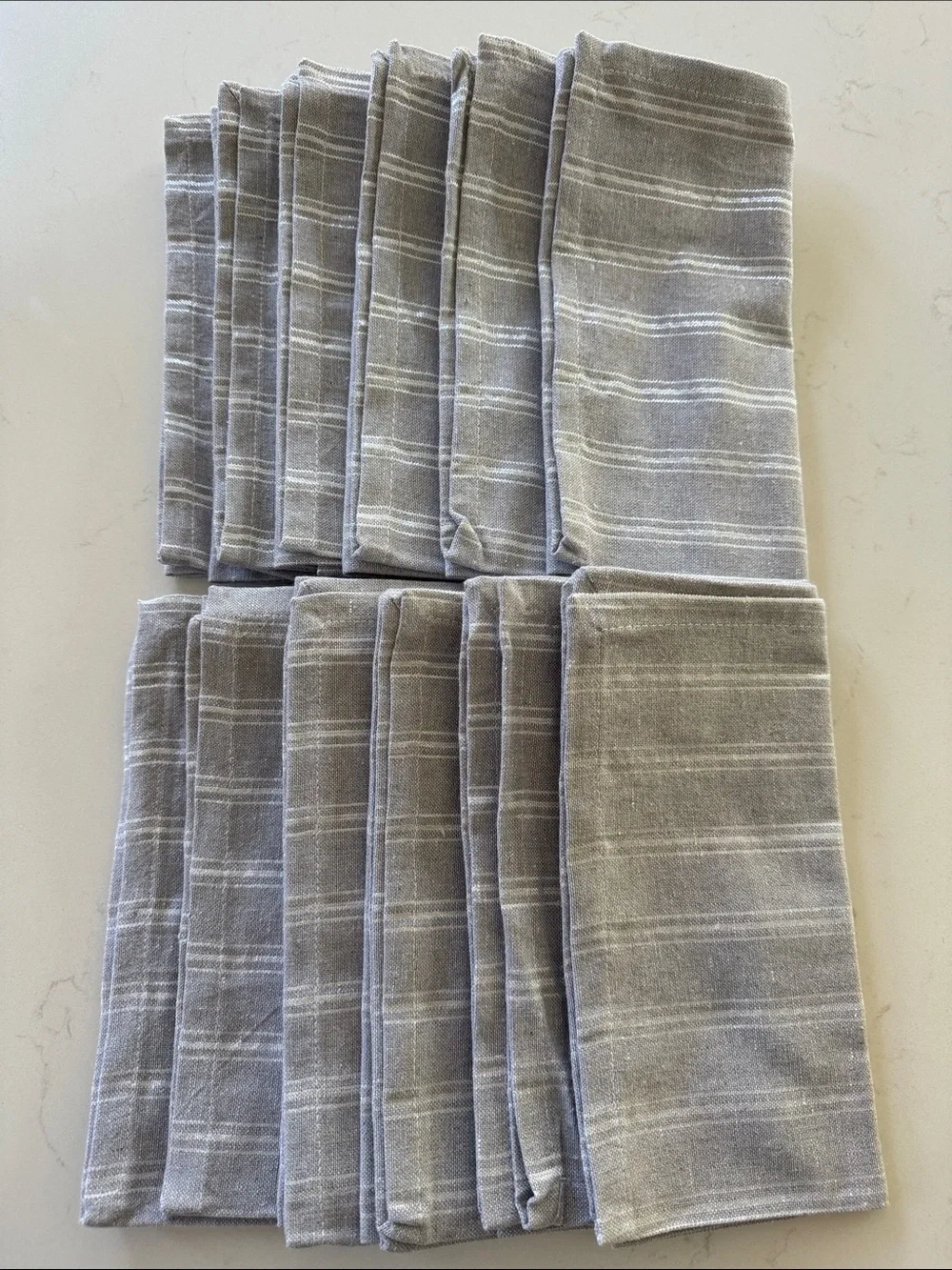 Grey Silver Napkins set of 12. NWOT